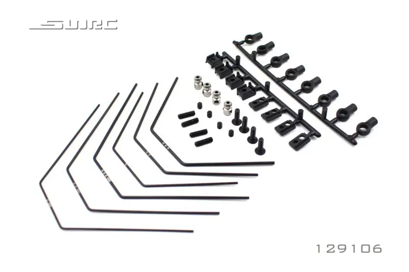SNRC 129106 Stabilisatorstangenset, complete set voor en achter
