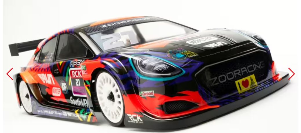 ZooRacing APEX 1:10 FWD Car 190mm Body (clear) 0,7mm