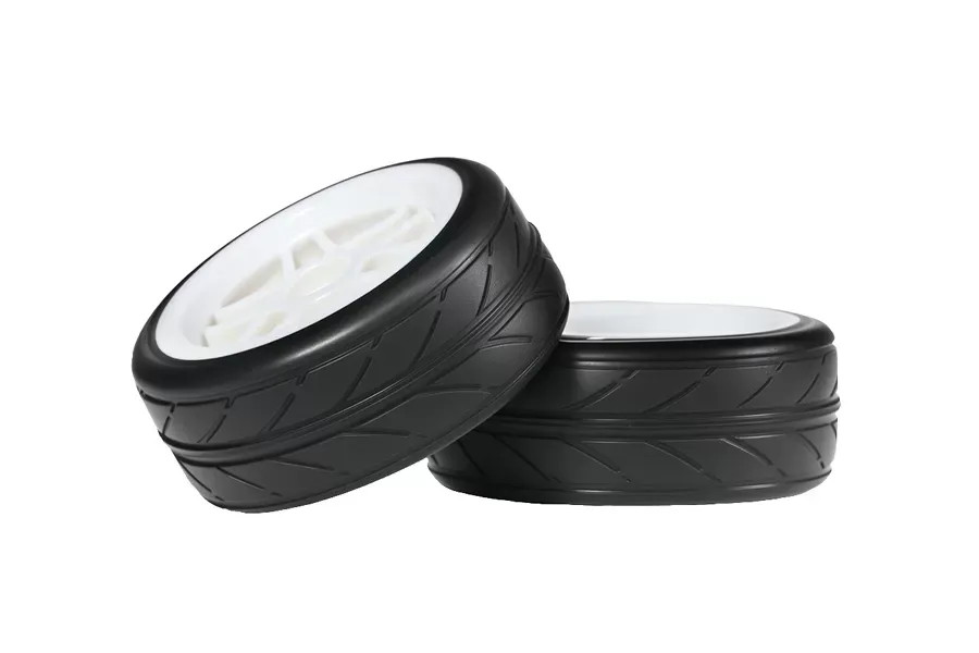 2 pieces - RC Tire 12mm Hex Hub Rubber For 1/10 Scale RC On-road Touring Cars 10417 2 pieces - RC Tire 12mm Hex Hub Rubber For 1/10 Scale RC On-road Touring Cars 10417