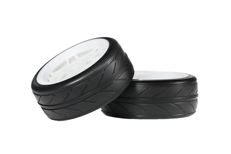 2 pieces - RC Tire 12mm Hex Hub Rubber For 1/10 Scale RC On-road Touring Cars 10417