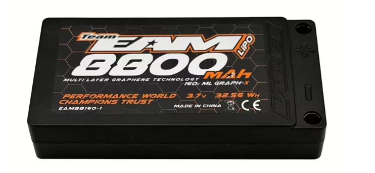 Team EAM - Multi Layer Graph-X 8800mAh - 160C - 3,7V - 163g - 1S 1:12 LiPo Team EAM - Multi Layer Graph-X 8800mAh - 160C - 3,7V - 163g - 1S 1:12 LiPo