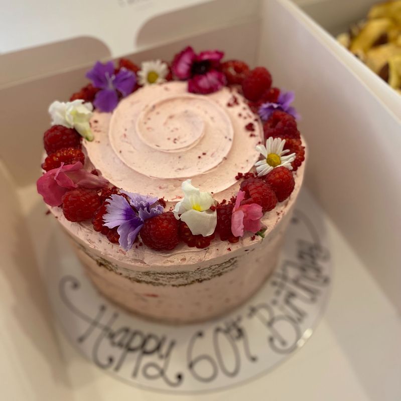 Raspberry ripple cake