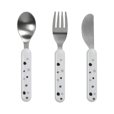 Done By Deer - Cutlery Set - Dreamy Dots White
