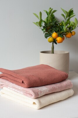 Coco & Pine - Knitted Blanket - Ecru