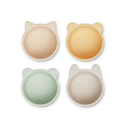 Liewood - Silicone Bowls - 4-pack - Apple Blossom Multi Mix