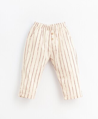 Play Up - Pants In Striped Fabric -  Reed