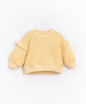 Play Up - Sweater in a blend of organic cotton and cotton - Raffia