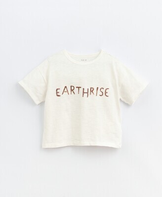 Play Up - Tshirt In Blend Of Organic Cotton And Linen - Plaster