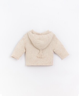 Play Up - Knitted jacket with hood - Reed