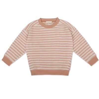 Phil & Phae - Oversized Teddy Sweater Stripes - Rose Tan