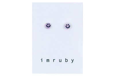 Imruby - Alice Smiley Stud Earrings