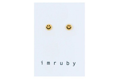 Imruby - Pepper Smiley Stud Earrings