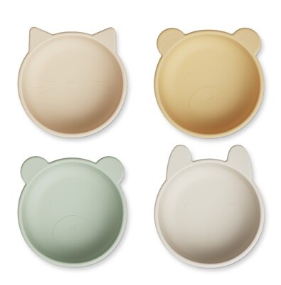 Liewood - Iggy Silicone Bowls - 4 Pack - Apple Blossom Multi Mix