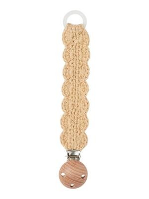 Lil' Atelier Baby - Nbnrimo Crochet Pacifier String Lil - Warm Sand