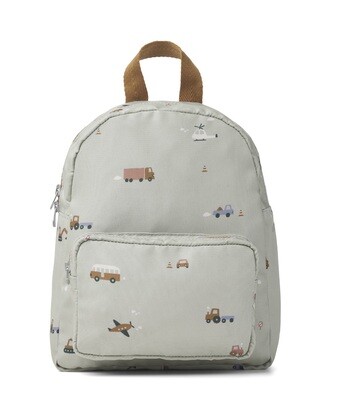 Liewood - Allan Backpack - Vehicles/ Dove blue mix