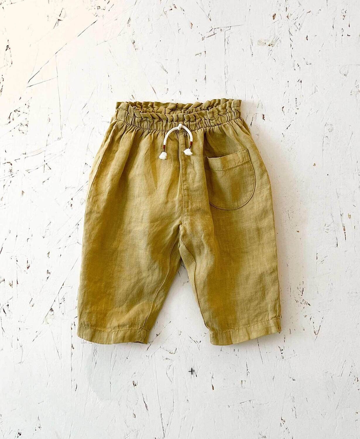 Play Up - Baby Linen Trousers - Moringa
