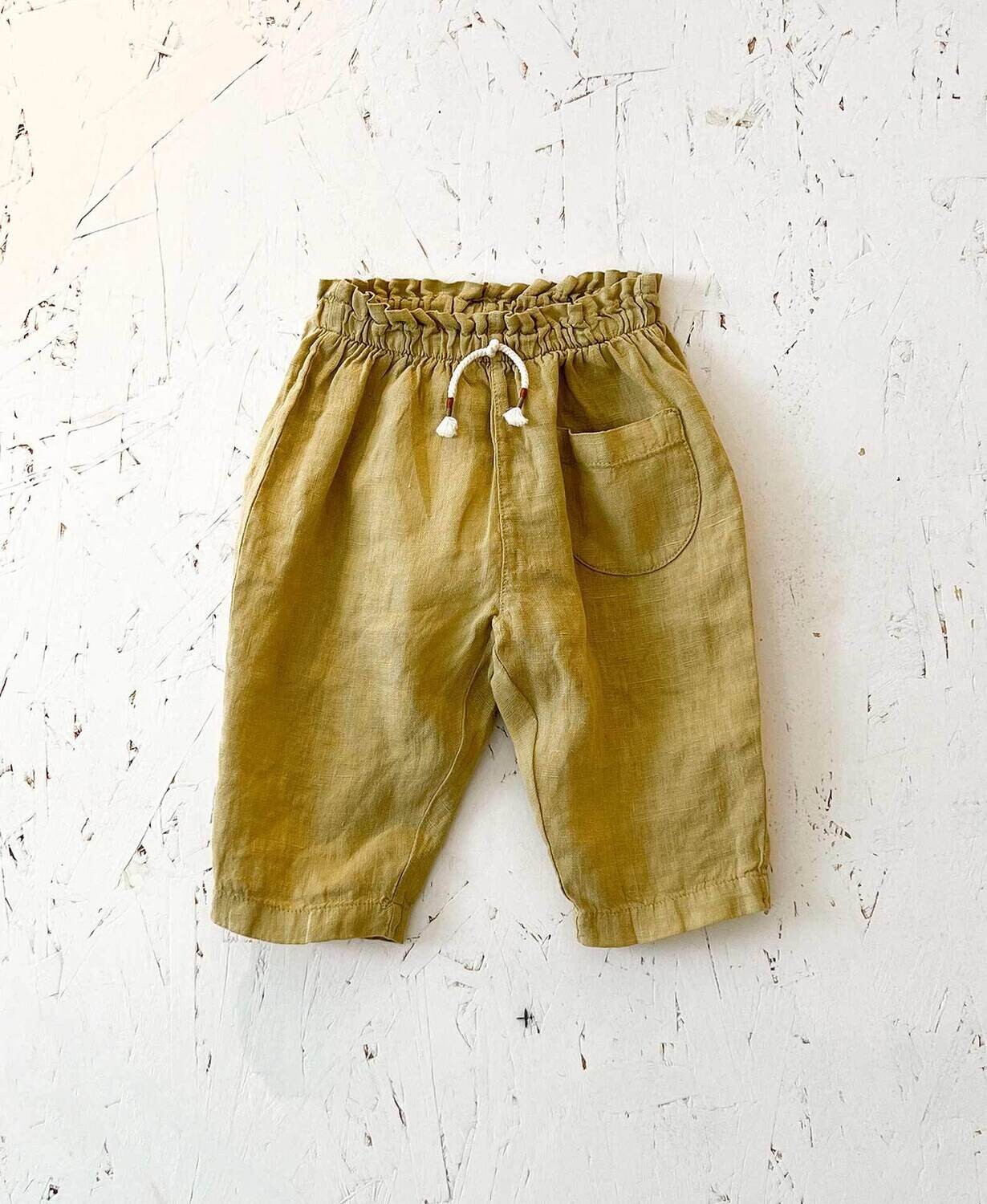 Play Up - Kids Linen Trousers - Moringa