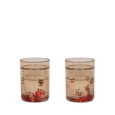 Konges Slojd - 2 Pack Glitter Cups - Cherry
