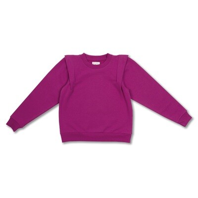 Petit Blush - Shoulder Detail Sweater - Violet