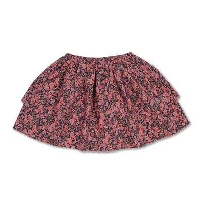 Petit Blush - Layered Mini Skirt - Icon Flower AOP