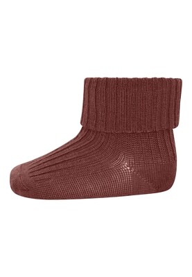 MP Denmark - Wool Rib Baby Socks - Hot Chocolate
