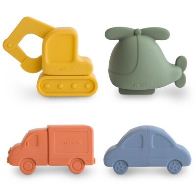 Mushie - Bath Toy Set 4pack - Vehicles