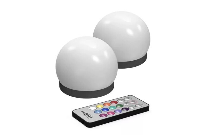 Waterbestendige lampjes met 12 RGB-kleuren. (2 stuks)