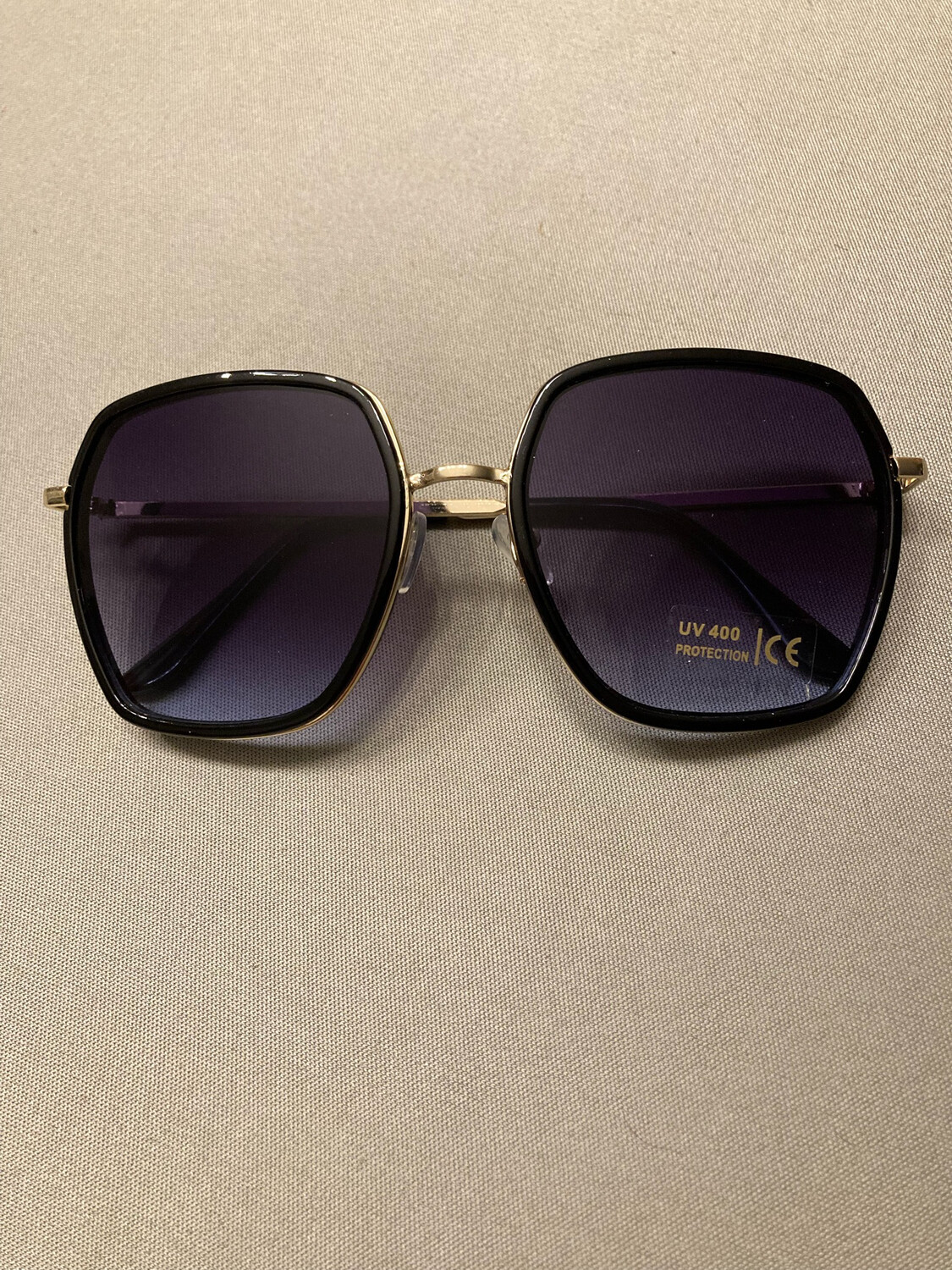 Zonnebril goud-zwart UV 400 Cat.3