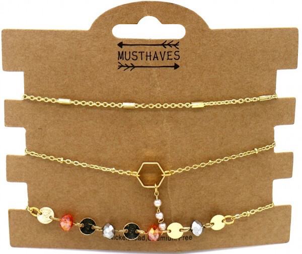 Set armbandjes goud