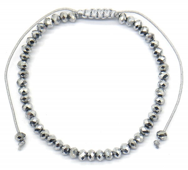 Bracelet with faceted glass beads