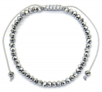 Bracelet with faceted glass beads