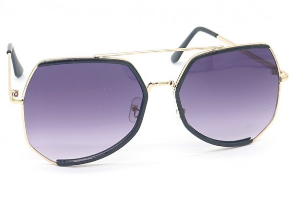 Trendy zonnebril goud-paars UV400 Cat.3