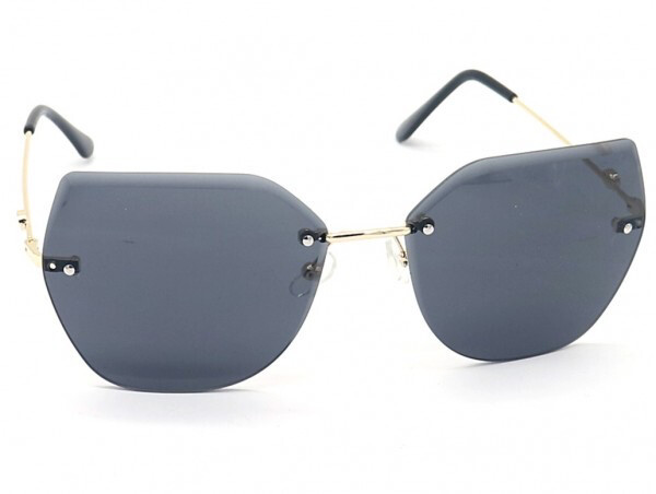 Trendy zonnebril zwart-goud UV400 Cat.3