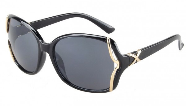 Zonnebril zwart-goud UV400 Cat.3