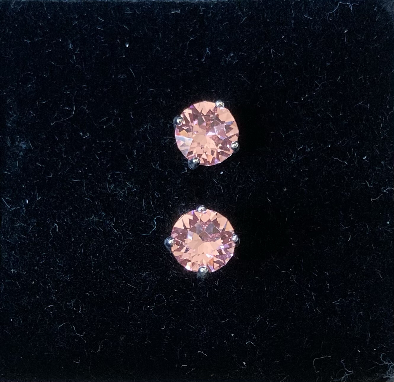 Oorbellen zilver Swarovski kristal roze