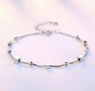 Armband sterling zilver 925 vierkant