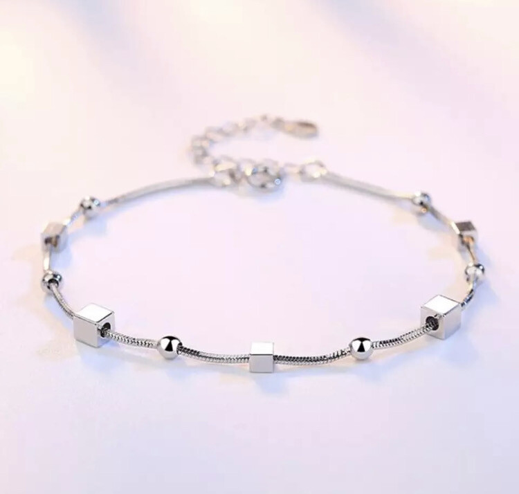Armband sterling zilver 925 vierkant