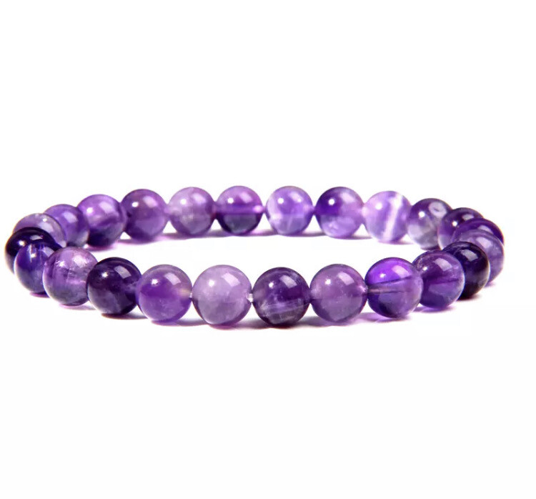 Natuursteen kralen armband amethist