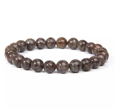Natuursteen kralen armband heren albaster