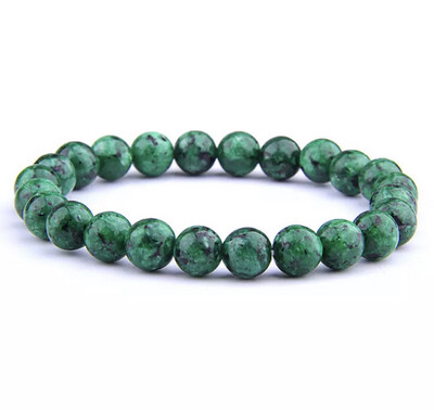 Natuursteen kralen armband groene jade