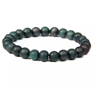 Natuursteen kralen armband drakenagaat