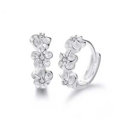 Oorbellen ring bloem