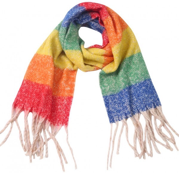 Gestreepte Sjaal Multicolor 190x50cm