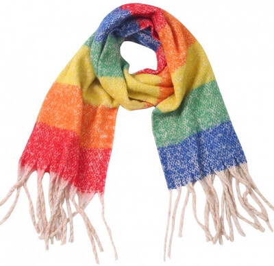 Gestreepte Sjaal Multicolor 190x50cm
