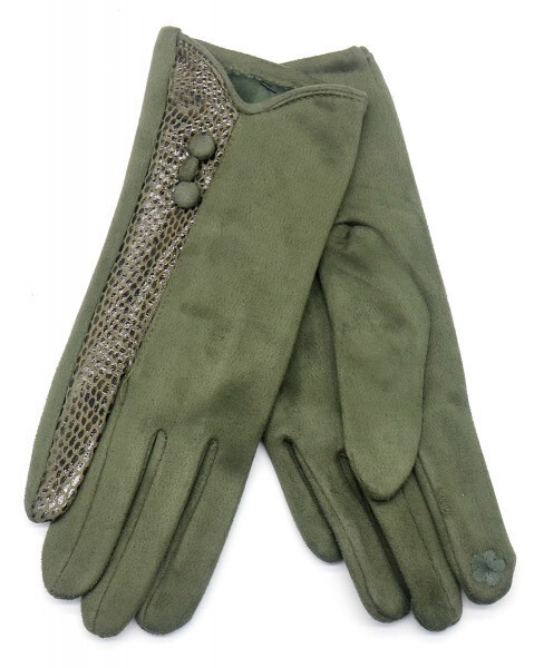 Handschoenen Knopen En Slangenprint (4 Kleuren)