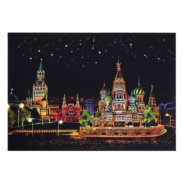 Scratch Painting Red Square 40x28 cm