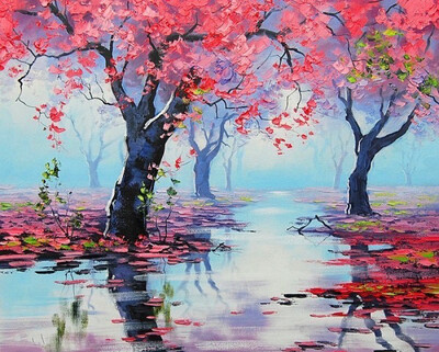 Diamond Painting Set Forest 40x30 cm