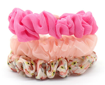 Scrunchies 3pcs Roze