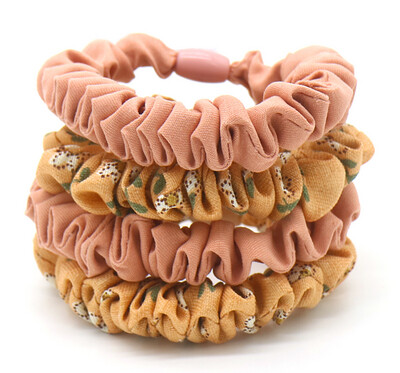 Scrunchies 4pcs Roze-Oranje