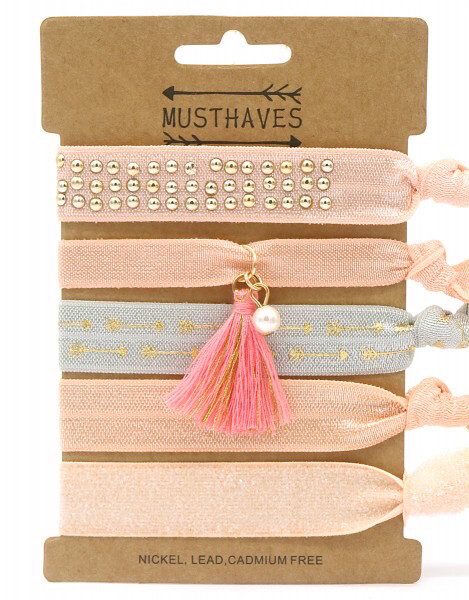 Haarelastiekjes Set Met Kwastje 5pcs
